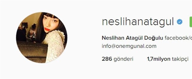 neslihan atagul's surname fan share