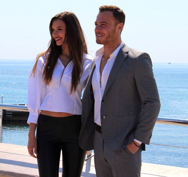 Leyla Lydia Tugutlu and Kerem Bursin from Turkish drama