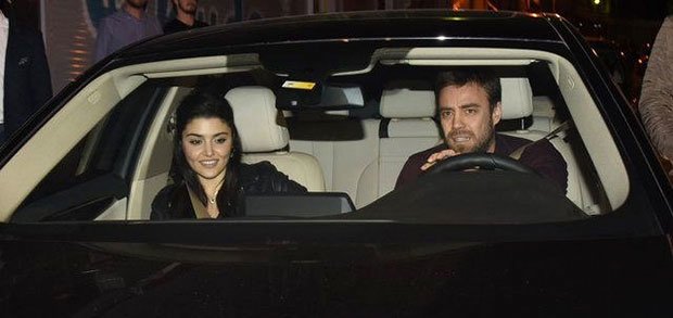 Hande Ercel and Murat Dalkilic had a dinner together in Nisantasi, Istanbul