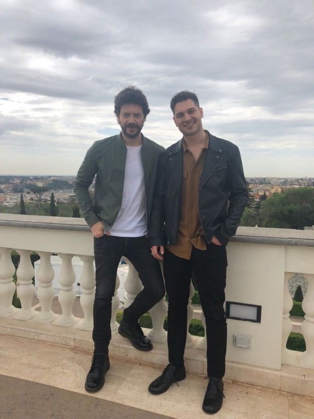 Cagatay Ulusoy and Alvaro Papel in Rome