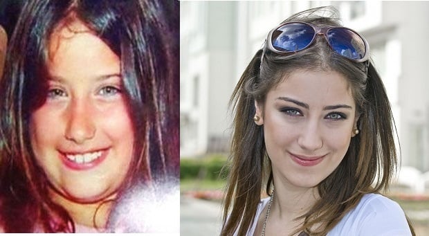 Hazal Kaya Childhood Photo and Hazal Kaya 2018 Photo